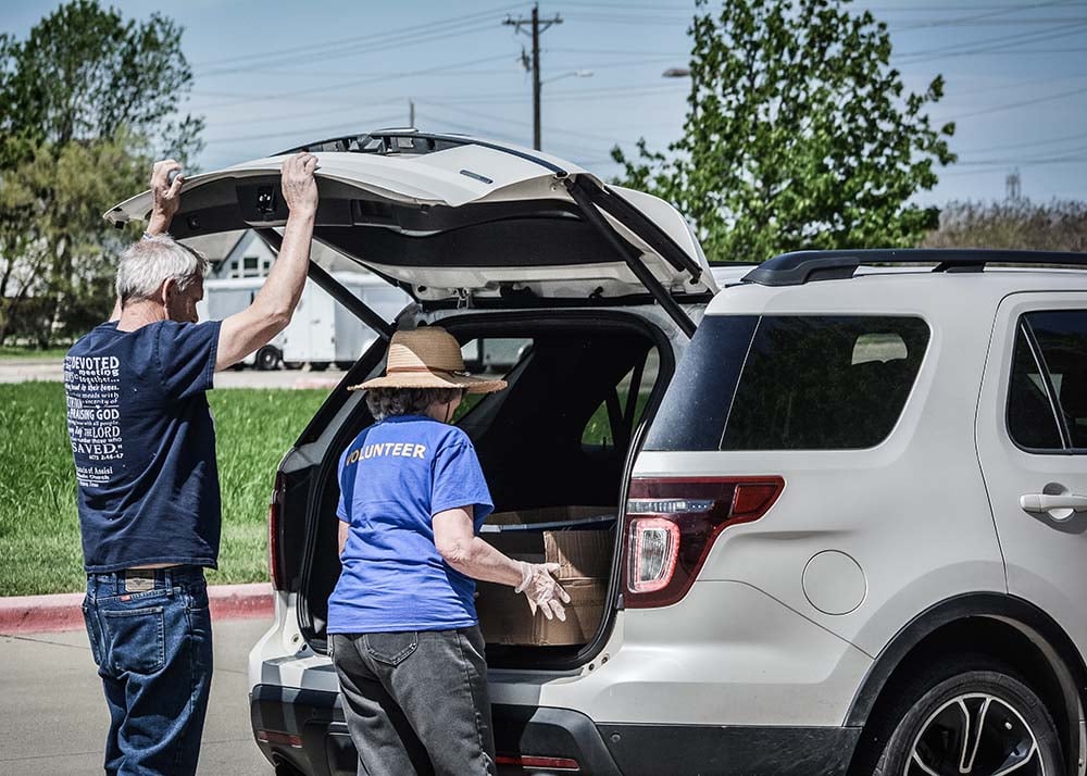 Mobile food pantry at St Francis Frisco